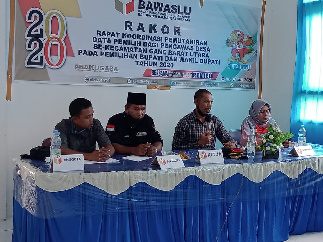 Ketua Bawaslu Halsel Hadiri Rakor Di Gane Barat Utara