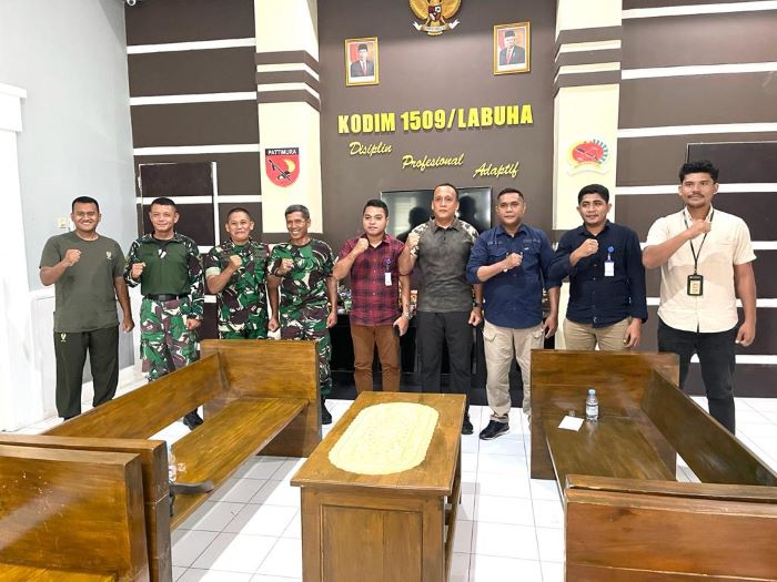 Bangun Koordinasi, Bawaslu Halsel Silaturahim bersama Kodim 1509/Labuha