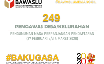 Perpanjangan Masa Pendaftaran Panwaslu Desa/ PPL