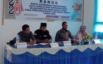 Ketua Bawaslu Halsel Hadiri Rakor Di Gane Barat Utara