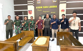 Bangun Koordinasi, Bawaslu Halsel Silaturahim bersama Kodim 1509/Labuha